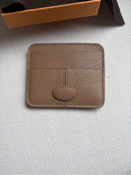 Tod's Accessories - TOD’S dark taupe leather card holder